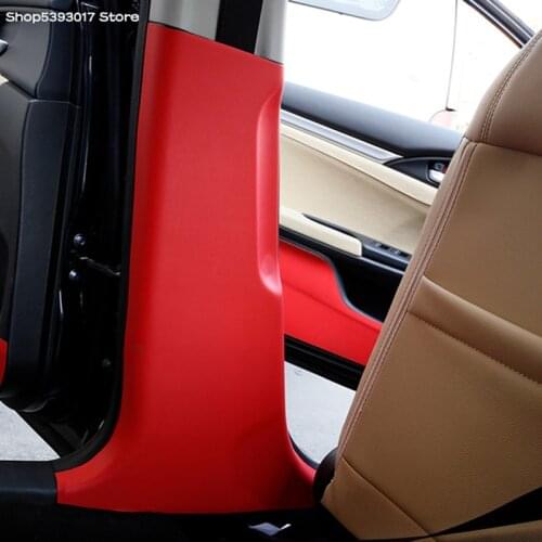 Car Safety Belt Protection Pad Silent Soundproof Cushion B Pillar Anti-kick Pad For Honda Civic 10th 2021 2020 2019 2018 2017