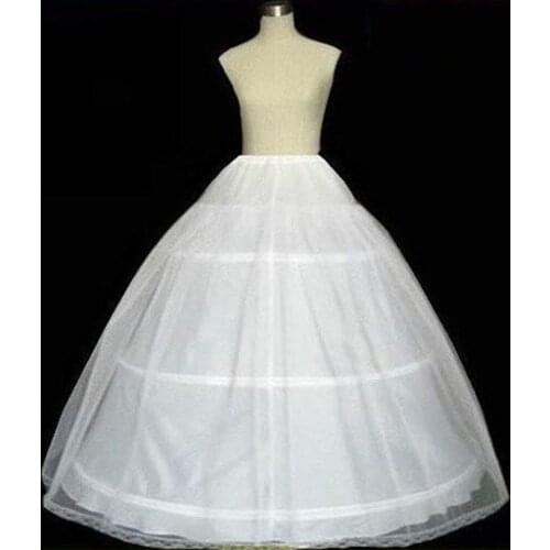 Plus size In Stock Hot Sale 3 Hoop Ball Gown Bone Full Crinoline Petticoats For Wedding Dress Wedding Skirt Accessories Slip