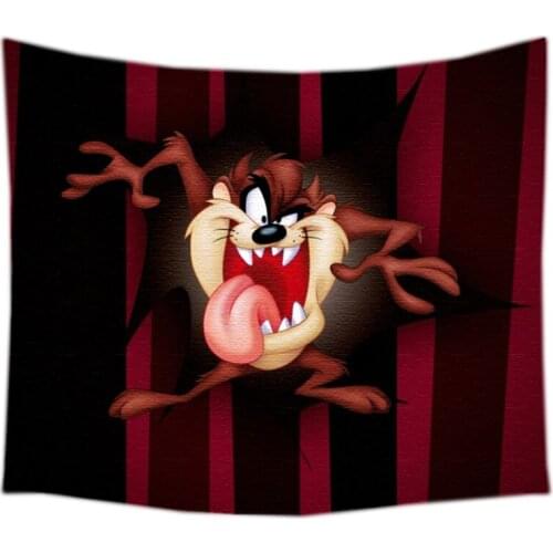 Tasmanian Devil&Taz Pattern Tapestry Decorative Wall Hanging Carpet Bedding Outlet Door Curtain Textiles