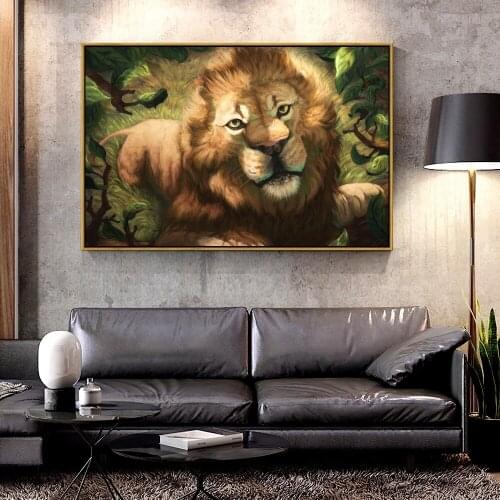 Forbeauty Oil Canvas Painting lion_muzzle_art For Home Decoration Wall Art