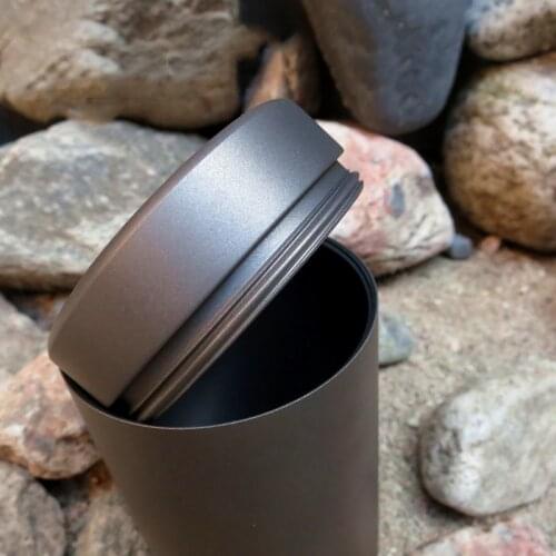 EDC Storage box outdoor titanium alloy cylinder coffee tea tank cans multifunction tools ultralight portable EDC case container