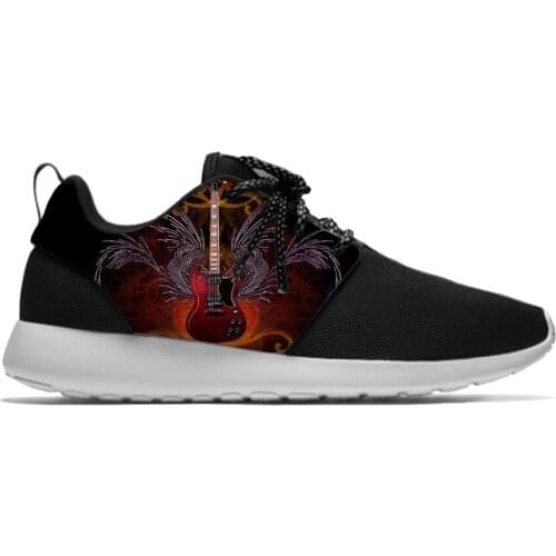 Rock N Roll Band Rock Music Singer Guitar Fashion Sport Running Shoes Casual Breathable Lightweight 3D Print Men Women Sneakers