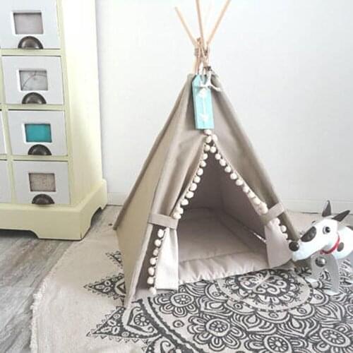 Grey color Dog Bed Dog House Pet play House play teepee tent lovely warm dog/cat play bed with mat together