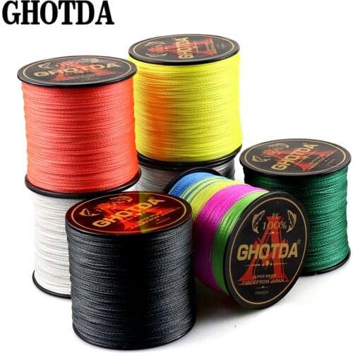 GHOTDA Brand 300M PE Braided Fishing Line 4 Strands 10 12 18 28 35 40 50 60 80 100 120LB Multifilament Fishing Line