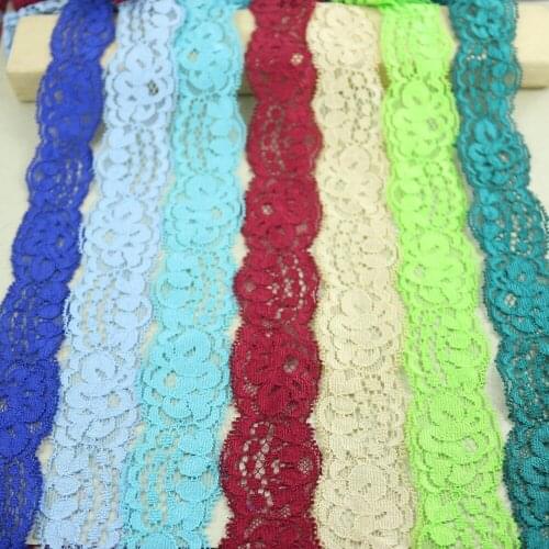 30mm width micro-Elastic micro-Stretch Lace trim craft sewing garment accessories