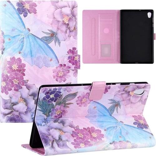 Cute Case For Lenovo Tab M10 HD (2nd Gen) TB-X306X X306F X306 10.1'' Soft Cover with Flower Butterfly Marble Printing