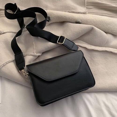 Fashion flap crossbody bags for women PU leather small square bag clutches casual shoulder messenger bag small handbags