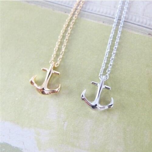 Wholesale 10pcs //Anchor pendant necklace, trendy fashion anime couple love sailor necklace gift, good luck