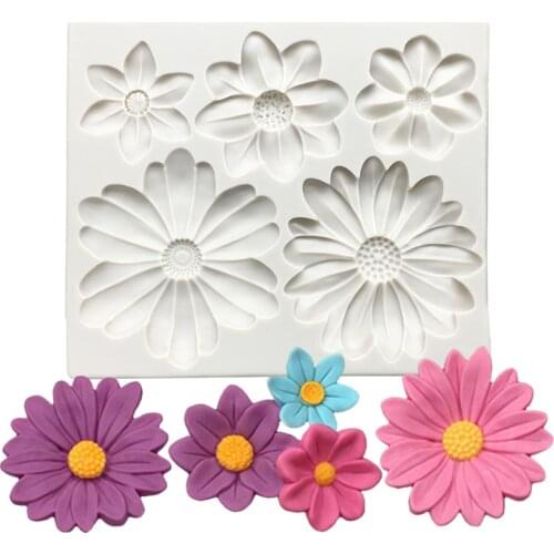 Sunflower Daisy Silicone Sugarcraft Mold Cupcake Chocolate Baking Mold Fondant Cake Decorating Tools
