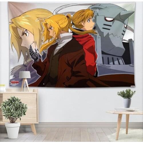 Fullmetal Alchemist Wall Tapestry 3D Printing Custom Yoga/Office/Sofa Tapestry Bedspread For Kids Room College Dorm Decoration