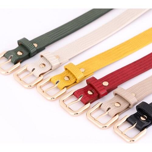 Lizard Skin Snakeskin Pattern Stone Texture Womens Pin Buckle Belt High QualityPU Leather Waistband For Jeans Dress