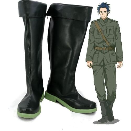 Violet Evergarden Gilbert Bougainvillea Cosplay Boots Black Costum Made Any Size