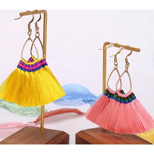 BTWGL 2020New Hot Bohemian Ladies Long Tassel Earrings European Exaggerated Boho Retro Pendant Earrings Ladies Jewelry