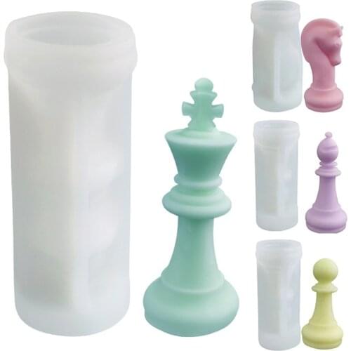 Chess Silicone Resin Molds Making Chess King Queen Horse Shape Resin Mold Candle Making Home soap Home decoration