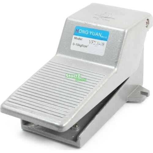 VF200-08 Metal 2 Position 5 Port PT1/4 Antislip Momentary Foot Pedal Air Valve Switch