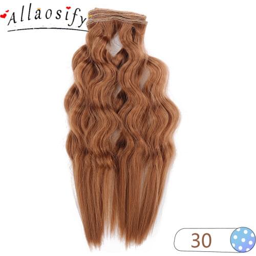 Allaosify BJD WIG Curly 25CM*100CM Hair For Dolls Synthetic Wig Hair For Dolls