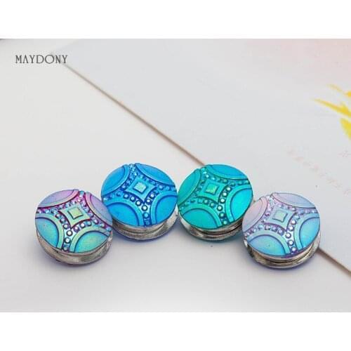 XT74 wholesale fashion headwear scarf magnet brooch Round hijab clips 12pcs/lot