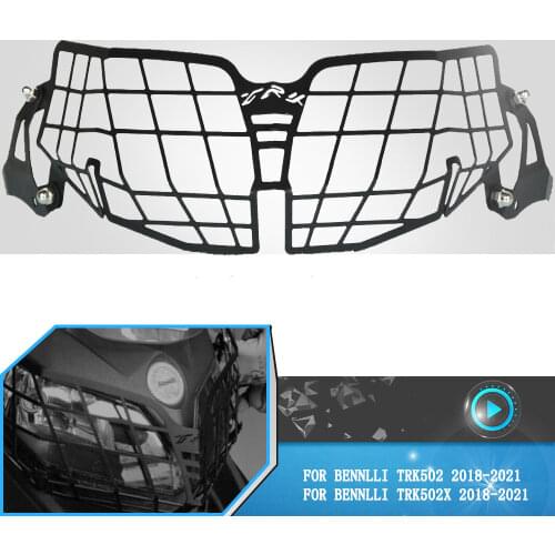 Motorcycle For Bennlli TRK502 TRK502X TRK 502 X 2018 2019 2020 2021 Front Headlight Headlamp Grille Guard Mesh Cover Protection