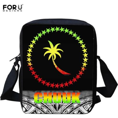 FORUDESIGNS Gradient Color Chuuk Polynesian Tribal Pattern Casual Flap Crossbody Bag Luxury Travel Portable Women Shoulde Bags