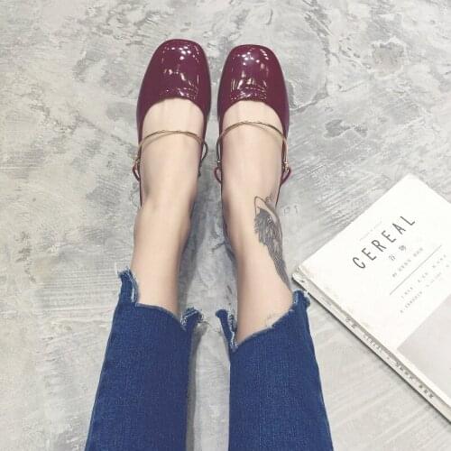 Zapatillas Mujer Classic popular womens shoes 2020 spring autumn fashion retro solid color round head simple wild W33-72