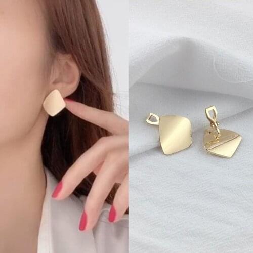 Womens Earrings Korean Clip Earrings For Women Non Pierced Geometric Jewelry Metal Earring Fashion Trend Earings Female Jewelry