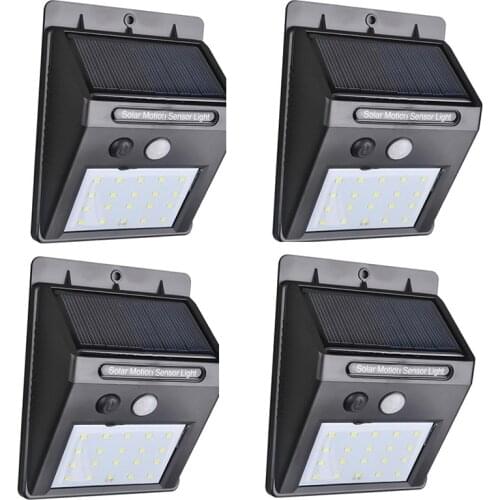 1-4pcs Solar Led Light Motion Sensor Security Wall lamp Waterproof IP65 Outdoor Solar Lamp Garland Light For Garden Street Plaza