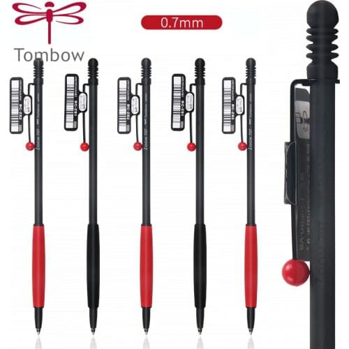 1Pcs Japan TOMBOW Mini Slim Ballpoint Pen BC-ZS | ZOOM707 | Black Refill 0.7mm Stainless Steel Pen Body Non-slip Handle