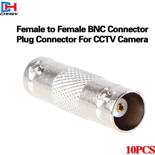 10pcs BNC Female to Female Inline Coupler Coax BNC Connector Extender for CCTV Camera Security Video Surveillance System