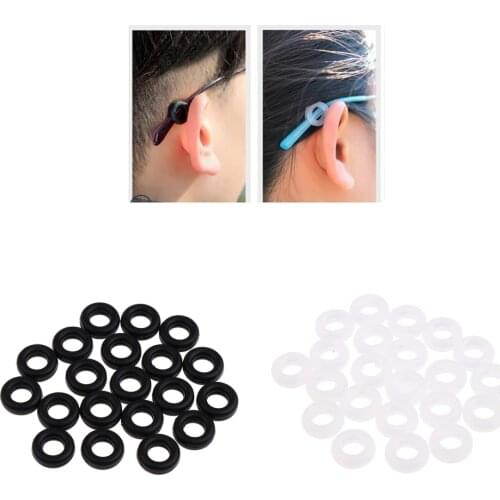 20 Pairs Anti Slip Silicone Ear Hooks Holder For Eyeglass Sunglasses