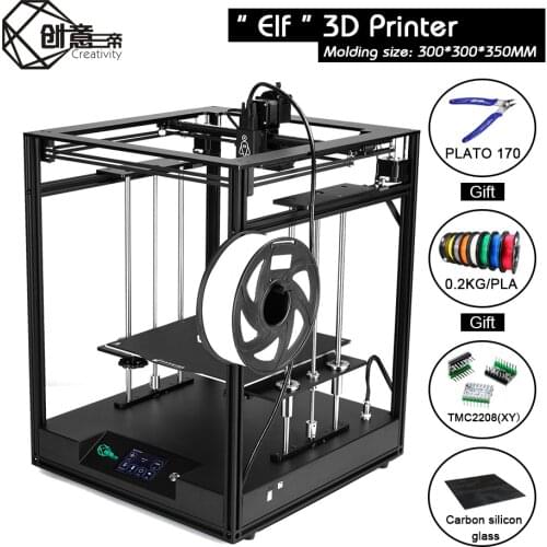 Creativity Corexy ELF FDM 3d printer kit dual Z axis Large Size 3dprinter PLA Filament Support BLTOUCH Automatic leveling