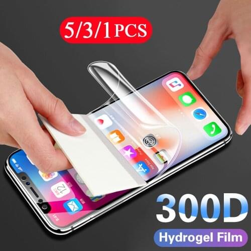 5/3/1Pcs soft full cover for iphone x xr xs 11 pro max SE protective hydrogel film 6 7 8 plus phone screen protector Not Glass
