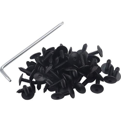 50pcs M5x16 Self-tapping Screws with Torx Wrench Car Engine Cover Mudguard Fender Guard Screws Bolt Fastener for AUDI VW Skoda