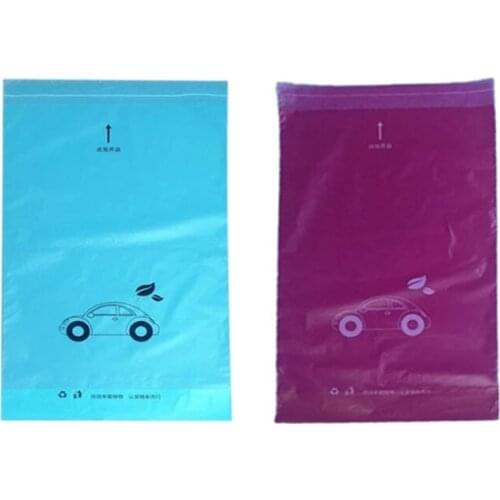 50 Pcs/Pack Car Trash Bag Paste Type Disposable Creative Storage Hanging Garbage Bin Vehicle Interior Supplies
