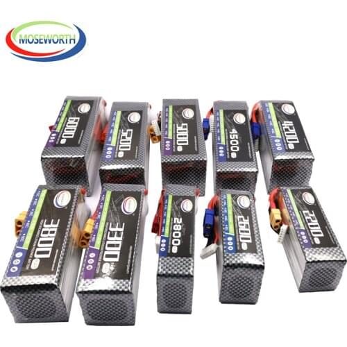 6S RC LiPo Battery 22.2V 1800 2200 3000 3500 4200 4500 5200 6000 10000 12000mAh 30C40C60C RC Airplane Helicopter Drone Batteries