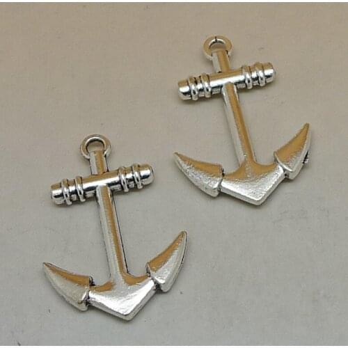 ALYMMO 8Pcs/lot Antique Silver Anchor Pendant Charms 19x27mm Ocean Sailing Tools Charm DIY Craft Supplies