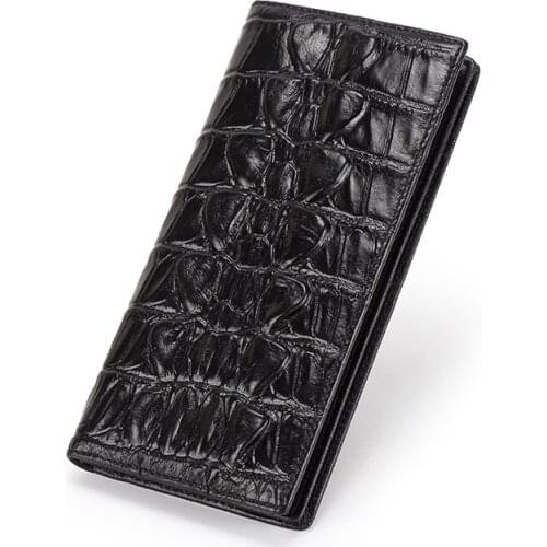 Alligator Mens Wallet Genuine Leather Long Wallet Male Clutch Bag Leather Wallet Phone Case Purse With Coin Pocket