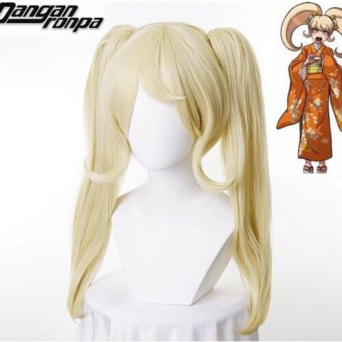 Anime Super Danganronpa 2 Hiyoko Saionji Hiyoko Cosplay Wig With Bangs For Female Girls Halloween Party Gift