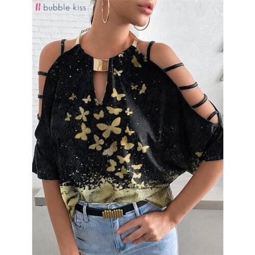 Женские топы и футболки BubbleKiss China At AliExpress