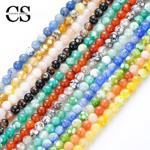 Natural Stone Beads Agates Onyx Beads Round Loose Beads for DIY Jewelry Making Bracelet Necklace Charms Accessories 6/8/10 MM