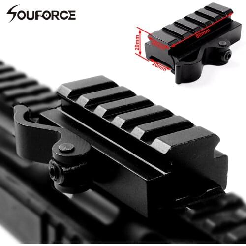 US QD Quick Release Mount Adapter 5 Slots Fit 20mm Picatinny Weaver Rail Gun Accessories for Hunting