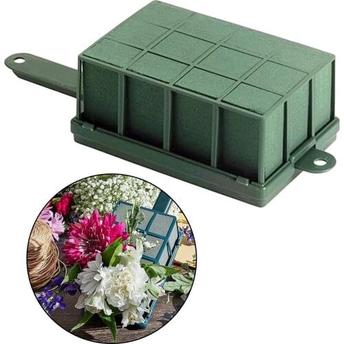 Floral Foam Bricks Green Foam Mud Blocks for Artificial Flowers, Plants, Wet Flower Arrangement Block Holder with Handle