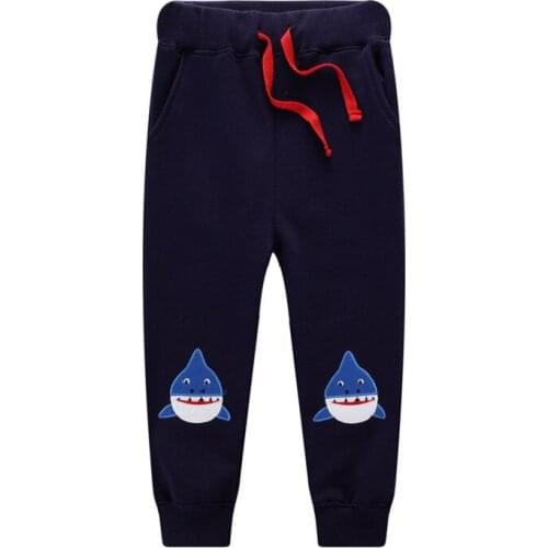 Jumping meters Boys Clothes Autumn Spring Baby Sweatshirts Applique Sharks Children Full Length Trousers New Arrival Kid Clothes