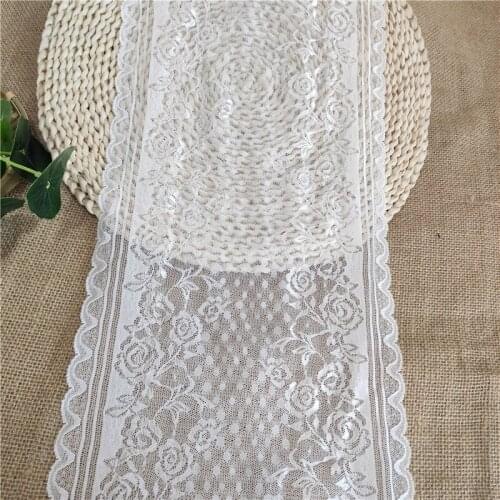 E1460 21cm wide white stretch lace fabric DIY craft sewing accessories clothing accessories stretch lace trim underwear lace