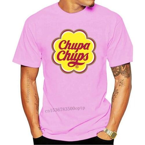 Chupa Chups T-Shirt Retro 1980S Candy Unique Brands 100% Cotton Graphic Tee Homme Customized Tee Shirt