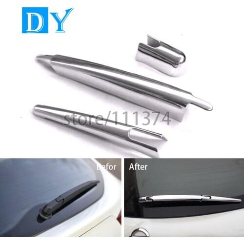 Chrome Polished surface Rear Rain Wiper Nozzel Cover Decoration Trim Frame Cover For Nissan Qashqai 2016