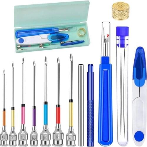 LMDZ Embroidery Punch Needles Punch Needle Supplies Embroidery Stitching Punch Needle Poking Cross Stitch Seam Ripper Scissors