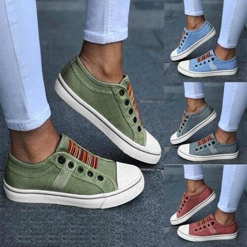 2021 New Women Low-Cut Trainers Canvas Flat Shoes Women Casual Vulcanize Shoes New Women Summer Autumn Sneakers Ladies
