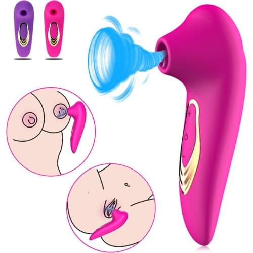 Clitoris Sucker Vibrator Tongue Vibrating Nipple Sucking Blowjob Clitoris Stimulator Etotic Masturbator Erotic Products