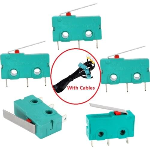 MEGA 5SETS 3D Printers Parts Endstop Mechanical Limit Switch 3Pin 70cm Cable For RAMPS 1.4 Control Board Part Switch KP3S