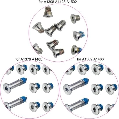 Bottom Case Screw Set for Macbook Air A1369 A1370 A1465 A1466 2010-2015 Retina A1398 A1425 A1502 screws, Optional, 300 Sets/lot